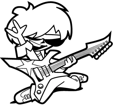 Wandtattoo Kinderzimmer Rockstar - TenStickers
