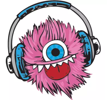 Wandtattoo Kinderzimmer rosa Monster - TenStickers