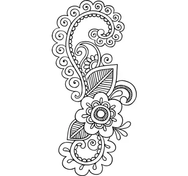 Wandtattoo Schlafzimmer klassische Blumenranke - TenStickers