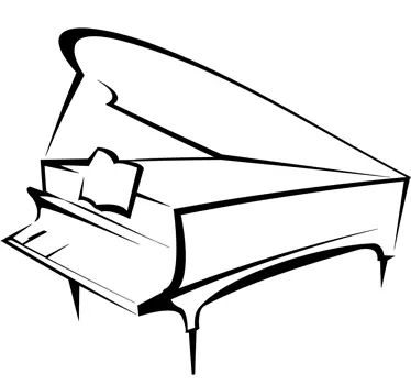Wandtattoo Klavierflügel - TenStickers