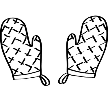Wandtattoo Küche Kochhandschuhe - TenStickers