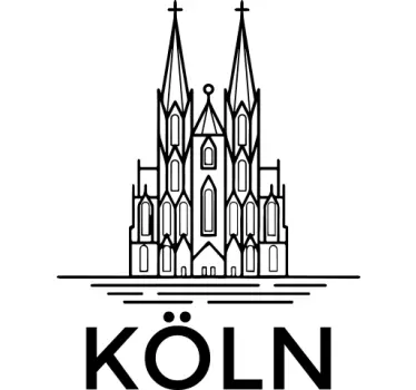 Wandtattoo Wohnzimmer Kölner Dom - TenStickers