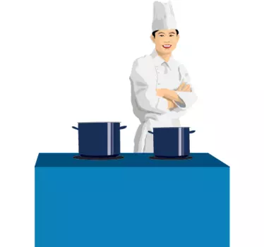 Wandtattoo Küche Chefkoch - TenStickers