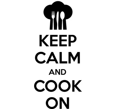 Wandtattoo Küche Keep Calm Cook On - TenStickers