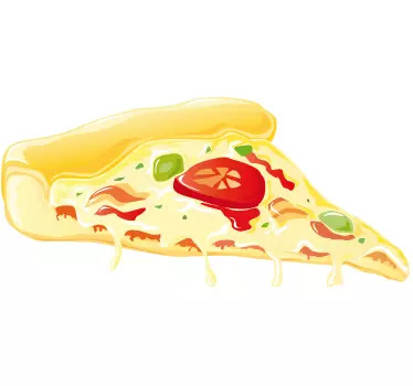Wandtattoo Küche Pizza mit Tomate - TenStickers