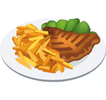Wandtattoo Küche Rippchen und Pommes - TenStickers