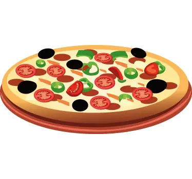 Wandtattoo Küche Tomatenpizza - TenStickers