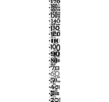 Wandtattoo Messlatte Zahlen Design - TenStickers