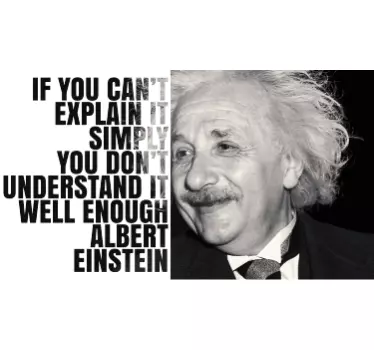 Wandtattoo mit Zitat von Einstein - TenStickers