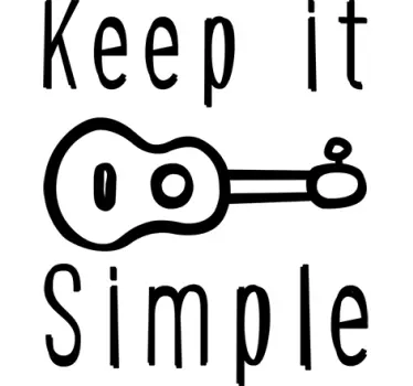 Wandtattoo Musik keep it simple - TenStickers