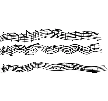 Wandtattoo Musiknoten - TenStickers