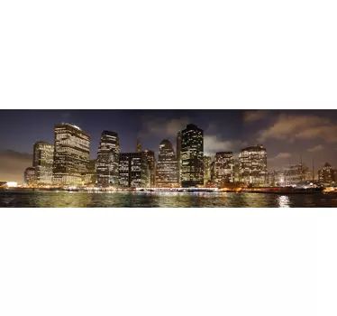 Wandtattoo New York bei Nacht - TenStickers