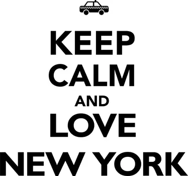 Wandtattoo New York Text keep calm - TenStickers