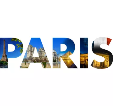 Wandtattoo Paris Sehenswürdigkeiten - TenStickers