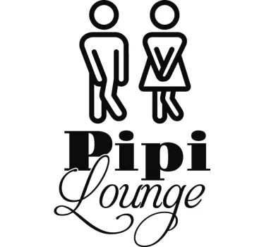 WC Türe Pipi Lounge Wandtattoo Badezimmer - TenStickers