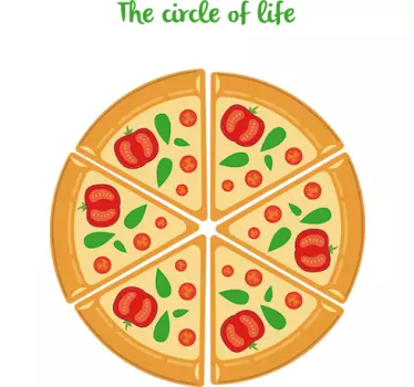 Wandtattoo Küche Pizza Circle of Life - TenStickers