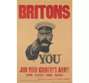 Wandtattoo Plakat Britons wants you - TenStickers
