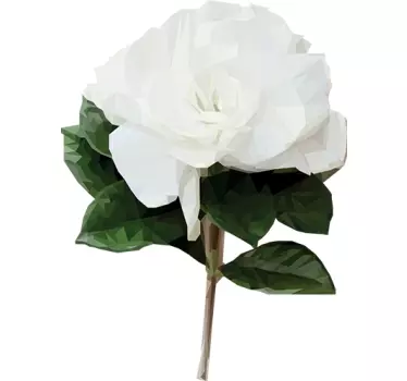 Wandtattoo polygonale Blume - TenStickers