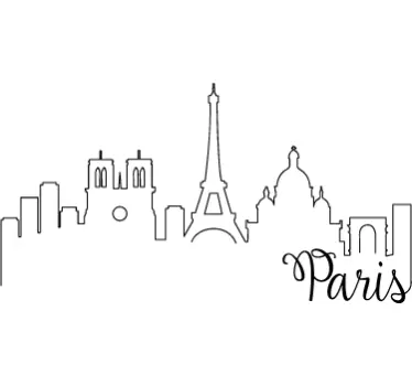 Wandtattoo Postkarten Paris - TenStickers