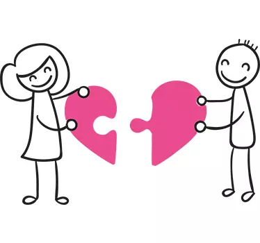 Wandtattoo Puzzle Herz - TenStickers