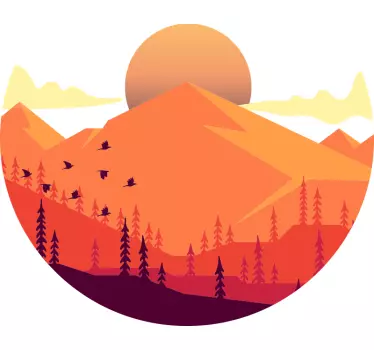 Laptop Aufkleber Sonnenuntergang Natur - TenStickers
