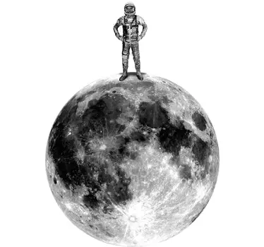 Wandtattoo Retro Astronaut - TenStickers