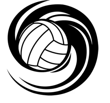 Wandtattoo rotierender Volleyball - TenStickers