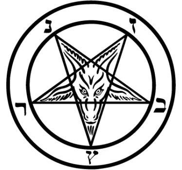 Wandtattoo Schlafzimmer Satan Symbol - TenStickers