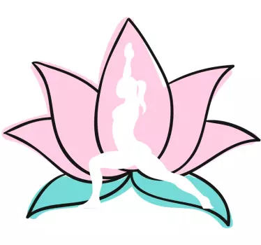 Wandtattoo für Zuhause Yoga Lotusblume - TenStickers