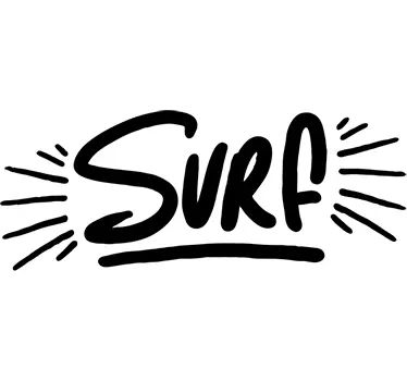 Wandtattoo Schriftzug Surf - TenStickers