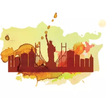 Wandtattoo Silhoulette New York - TenStickers