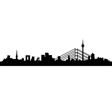 Wandtattoo Schlafzimmer Skyline Düsseldorf - TenStickers