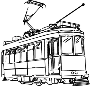 Wandtattoo Straßenbahn Lissabon - TenStickers