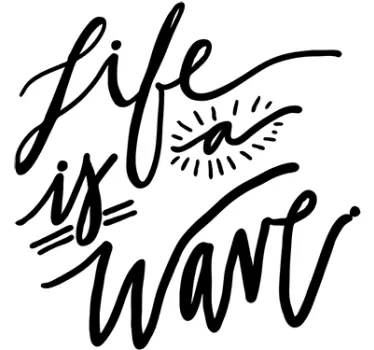 Wandtattoo Surfen Life is a wave - TenStickers