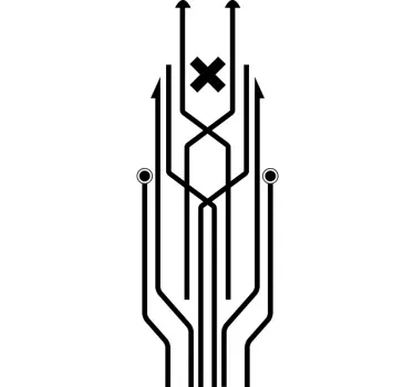 Wandtattoo technologie abstraktes schaltkreisdesign - TenStickers