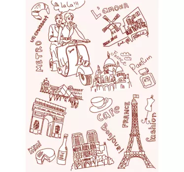 Wandtattoo Thema París - TenStickers