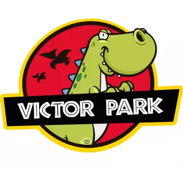 Personalisierter Aufkleber Dinosaurier Comic - TenStickers