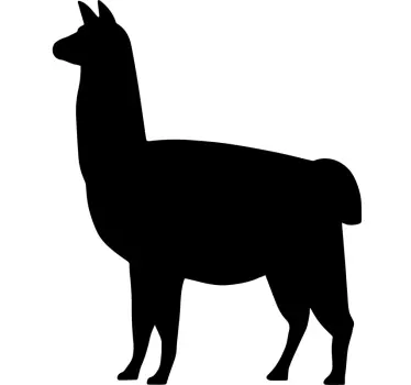 Aufkleber Silhouette Llama Silhouette iPhone - TenStickers