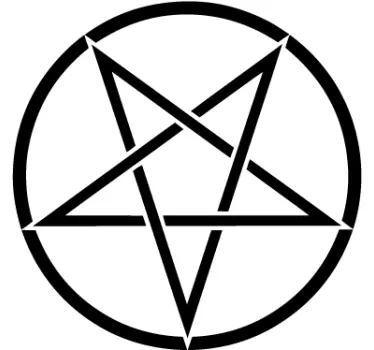 Wandtattoo umgekehrtes Pentagramm - TenStickers