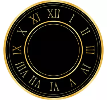 Wandtattoo Wanduhr römische Zahlen - TenStickers