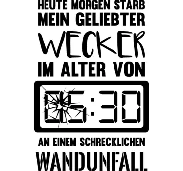 Wandtattoo Sprüche Wecker - TenStickers