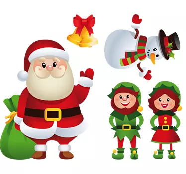 Wandtattoo Weihnachtliche Figuren - TenStickers