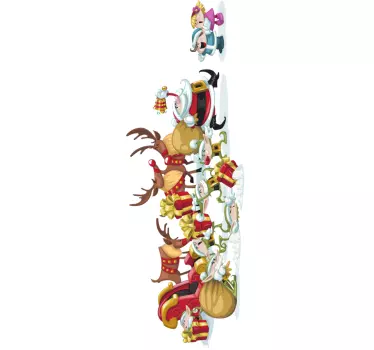 Wandtattoo Weihnachtsmann beim Aufbruch - TenStickers