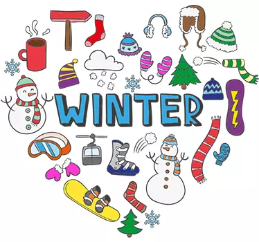 Wandtattoo Winterherz - TenStickers