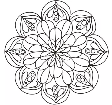 Wandaufkleber Schlafzimmer Blumen Mandala - TenStickers