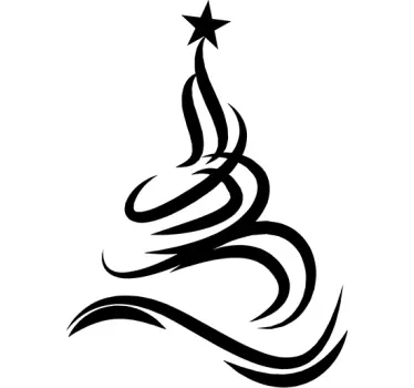 Wandtattoo Baum filigraner Weihnachtsbaum - TenStickers
