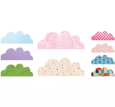 Pack von 9 Wandtattoo Wolken Kinderzimmer - TenStickers