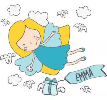 Personalisierbares Wandtattoo Zahnfee - TenStickers