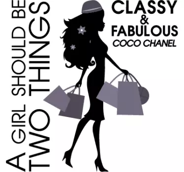 Wandtattoo Zitat Coco Chanel Frau - TenStickers