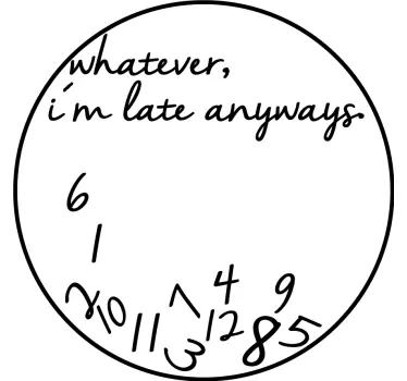 Wanduhr Whatever - TenStickers